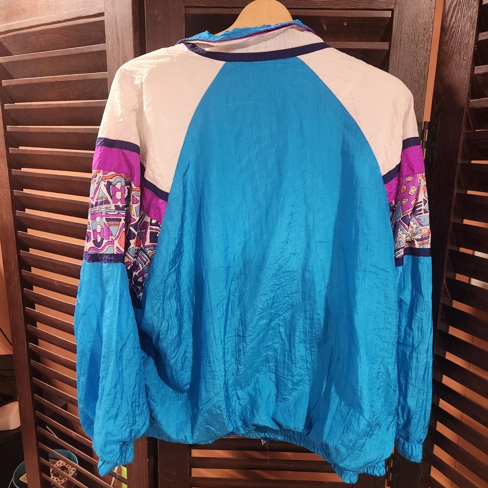 Vibrant Blue and Purple Women's Ski Jacket - Picture 4 of 4